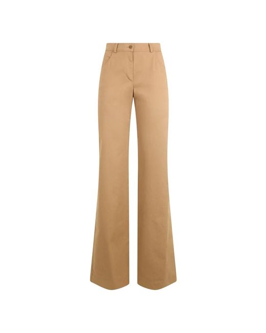 Alberta Ferretti Natural Wide Trousers