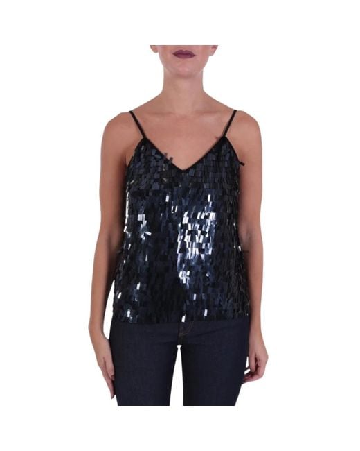 Pinko Black Sleeveless Tops
