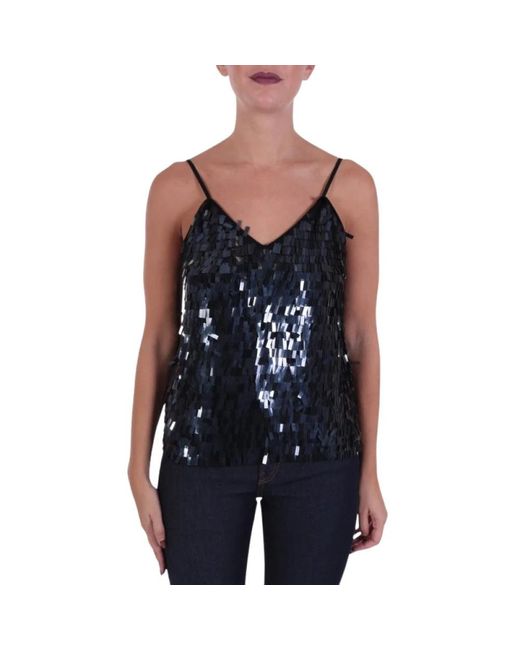 Pinko Tosca Sequin Top in het Black