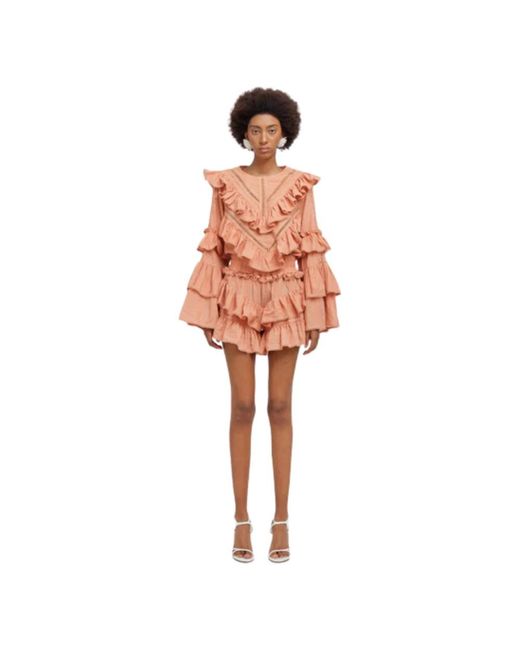 WEILI ZHENG Red Playsuits
