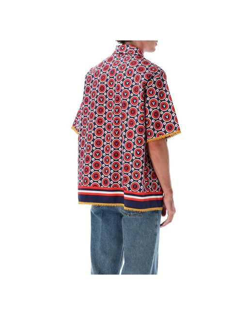 Valentino Garavani Red Short Sleeve Shirts for men
