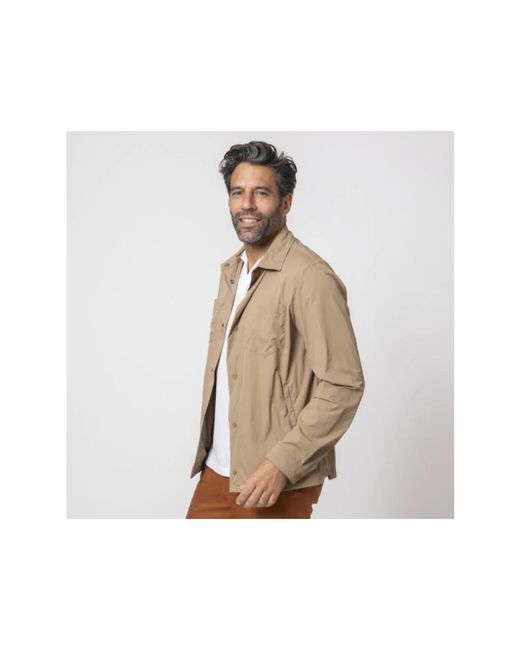 Herno Overhemden ,Nylon Nylon Overshirt in het Natural voor heren