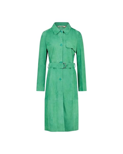 Coats > belted coats Milestone en coloris Green