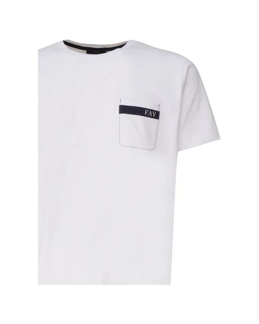 Fay White T-Shirts for men