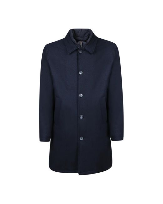 Herno Jassen ,Blauw ,Wol Visgraatjas Met Afneembare Bib in het Blue voor heren