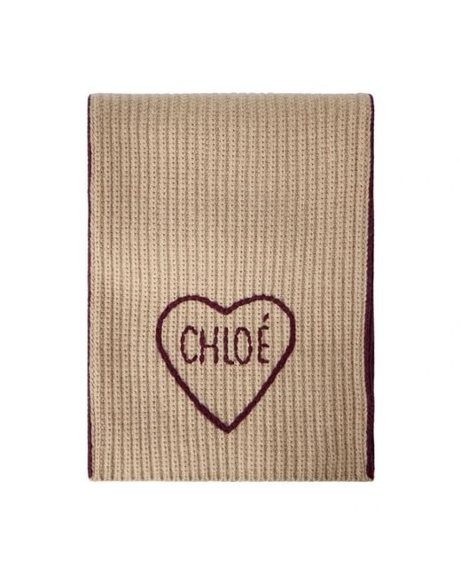 Chloé Brown Winter Scarves