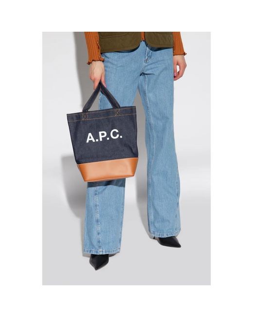 A.P.C. Blue Tote Bags