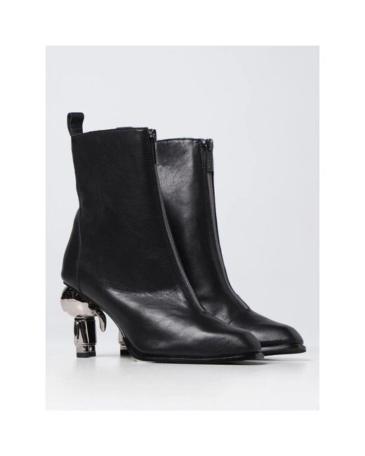 Karl Lagerfeld Black Flache Stiefeletten