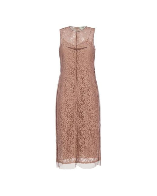 Fendi Brown Midi Dresses