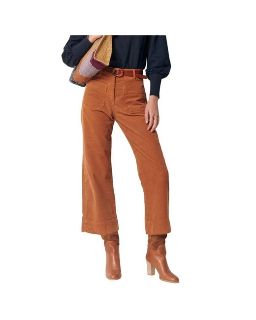 Sessun Orange Cropped Trousers