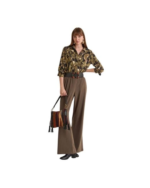 Maliparmi Brown Wide Trousers