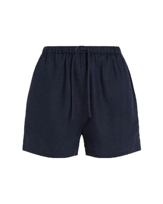 Shorts de lino casual Tommy Hilfiger de color Blue