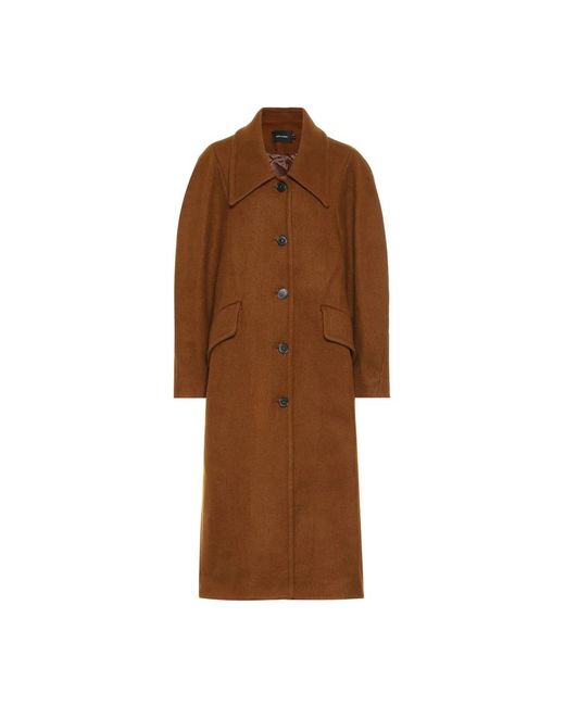 Low Classic Jassen ,Bruin ,Wol Nougat Oversize Wollen Jas in het Brown