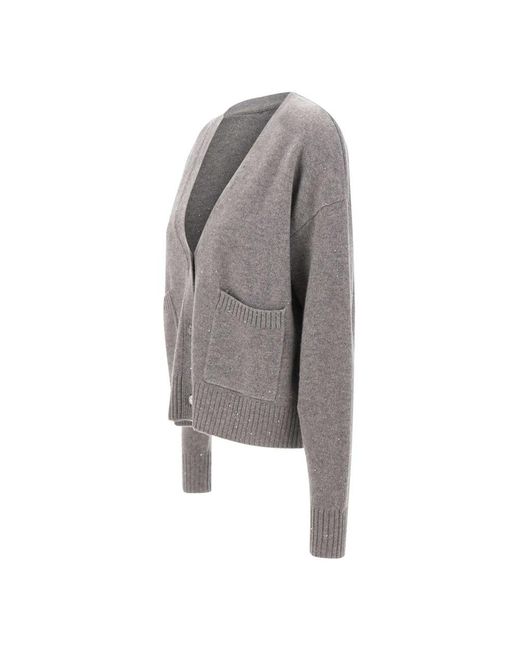 Kaos Sequin Cardigan in het Gray