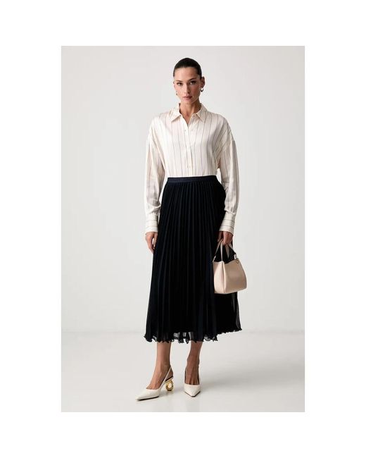 Joop! Geplooide Midi Rok in het Black