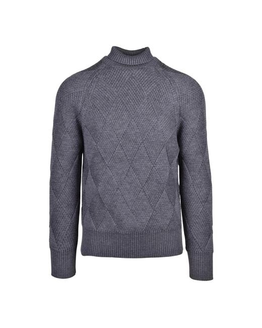 Alpha Studio Blue Turtlenecks for men