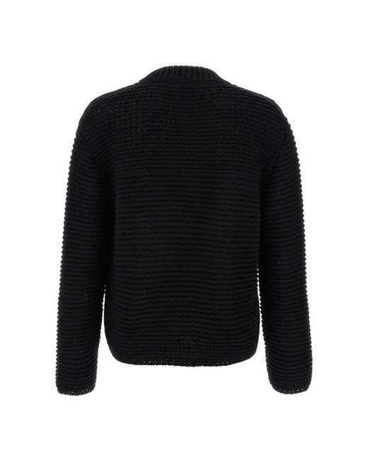 McQueen Black Round-Neck Knitwear for men