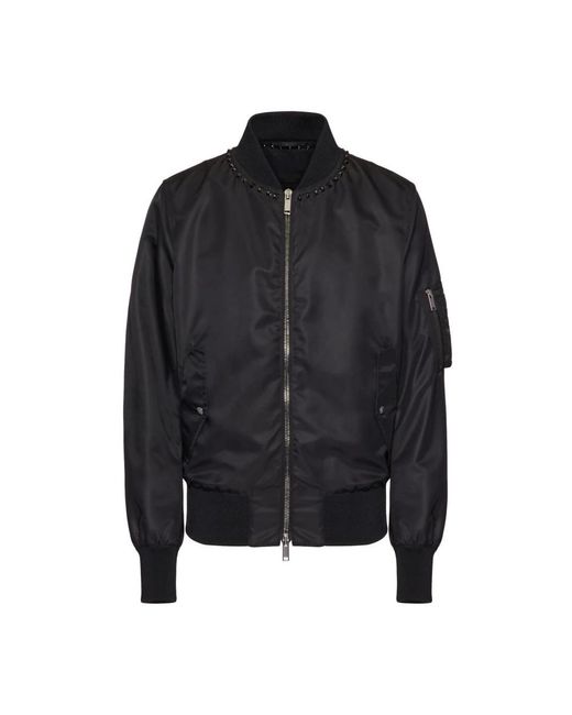Valentino Black Bomber Jackets for men