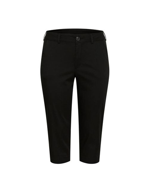 Kaffe Black Cropped Trousers
