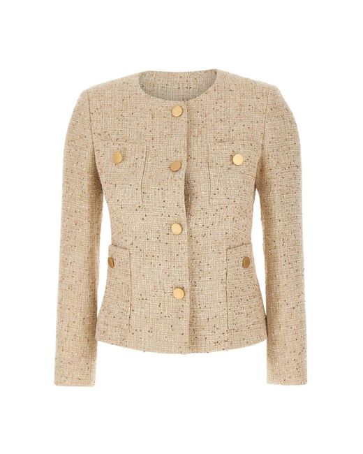 Tagliatore Natural Goldbesetzte paillettenjacke