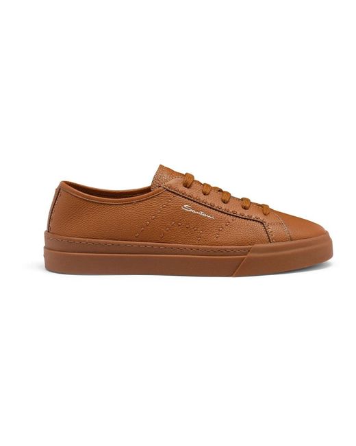 Santoni Double Buckle Sneaker in het Brown voor heren