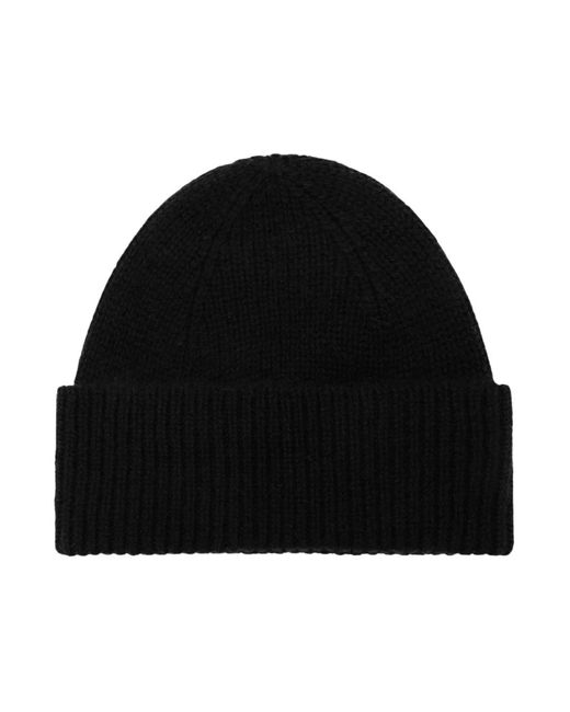 Roberto Collina Accessoires ,Zwart ,Kasjmier Cashmere Beanie in het Black voor heren