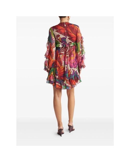 Etro Red Short Dresses