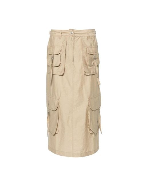 Acne Midi Skirts in het Natural