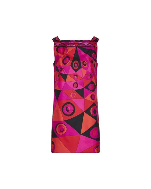Emilio Pucci Red Mini Dress/ Silk
