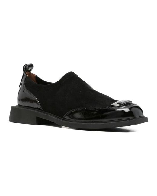 Linda Baumann Black Loafers