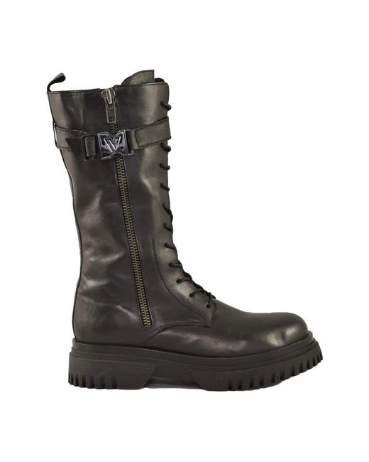 Emanuélle Vee Black Lace-Up Boots