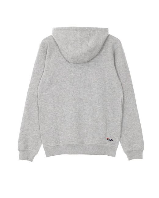 Fila Hoodies & Sweatvesten ,Grijs ,Katoen Lichtgrijs Melange Kangoeroe Hoodie in het Gray voor heren