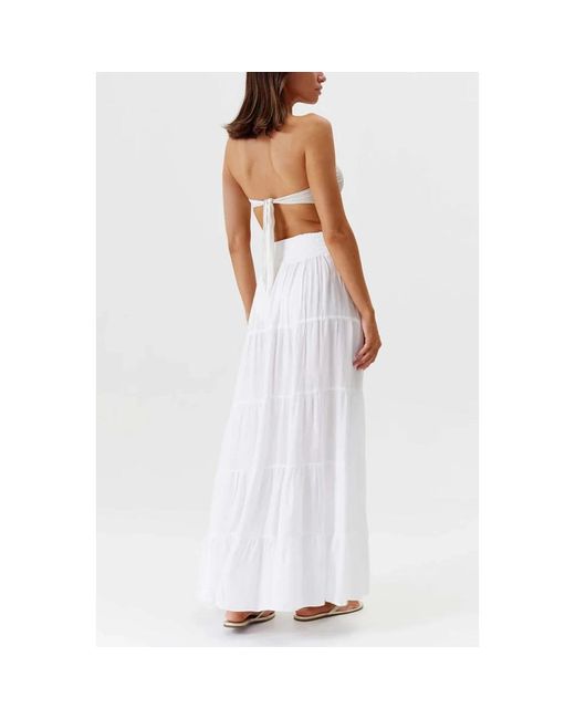 Melissa Odabash White Bohemian dee weiße maxi-rock