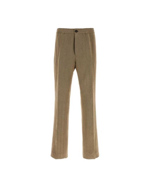 Ferragamo Natural Straight Trousers for men