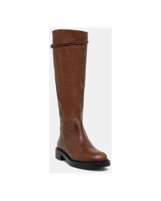 Pollini Brown High Boots