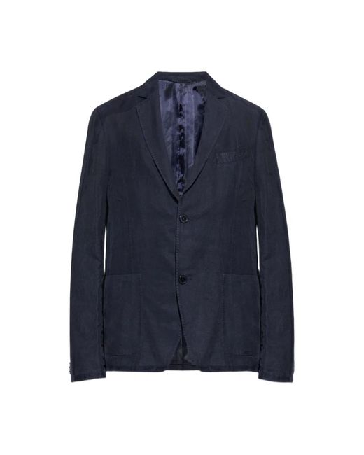 Officine Generale Blue Blazers for men