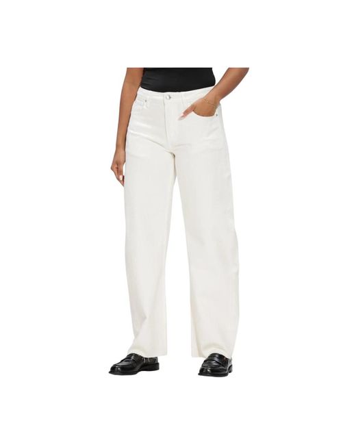 WITHBLACK Jeans ,Wit ,Wblpeyton Gala Mw Barrel Pant in het White