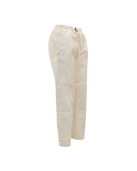 White Sand Natural Straight Trousers