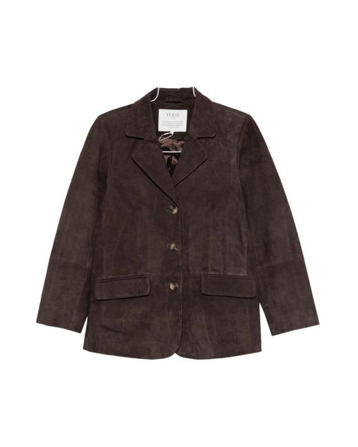 Yerse Suede45 Blazer in het Black