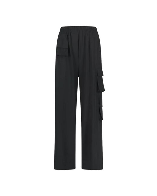 Pantalones estilo cargo anchos | negro Jane Lushka de color Black