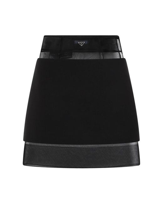 Prada Black Short Skirts