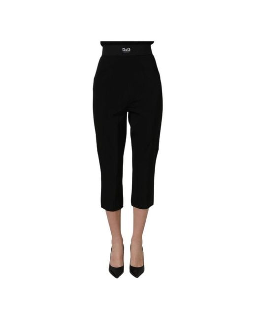 Dolce & Gabbana Black Cropped Trousers