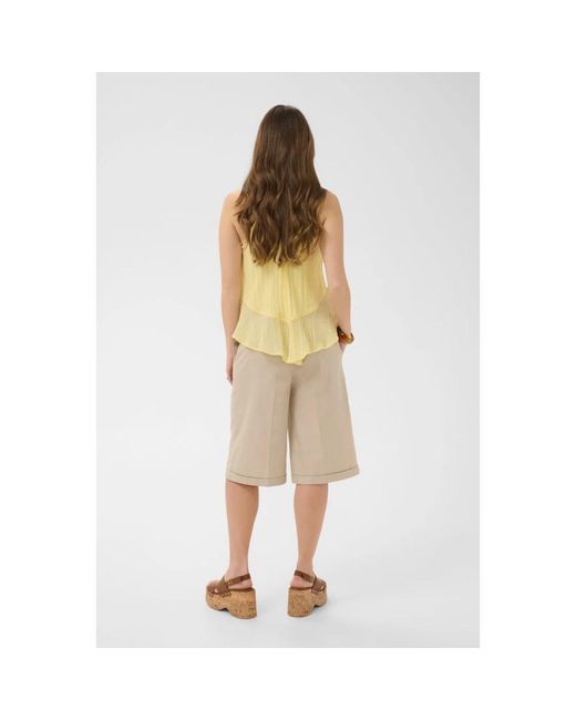 Blouses Cream de color Yellow