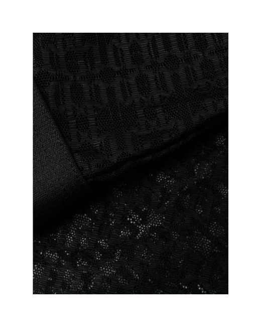 Palm Angels Ondergoed ,Zwart ,Polyester Lace Logo Band Ondergoed in het Black