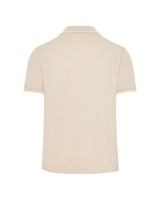 Jacob Cohen Baumwoll-Poloshirt Mit Gesticktem Logo in Natural für Herren