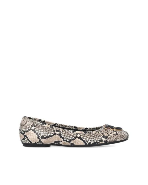 Pinko Metallic Ballerina Shoes