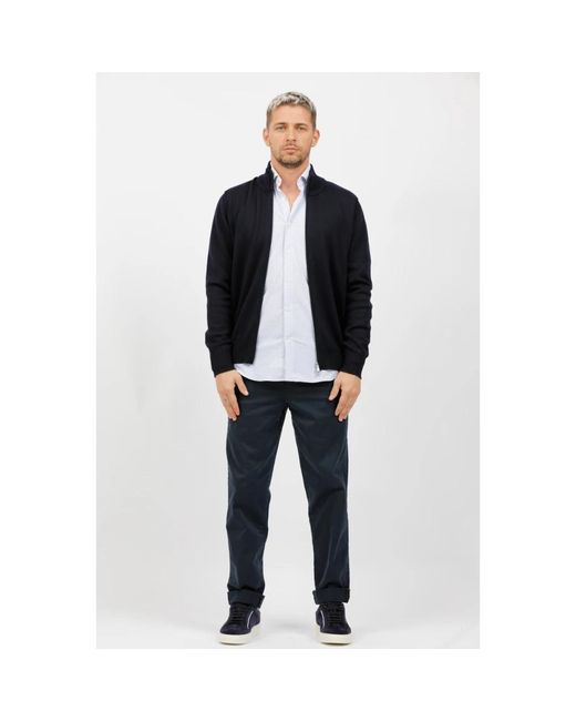 Mason's Black Straight Trousers for men