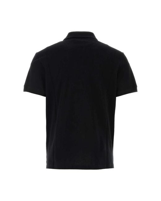 Alexander McQueen Schwarzes piquet polo shirt in Black für Herren
