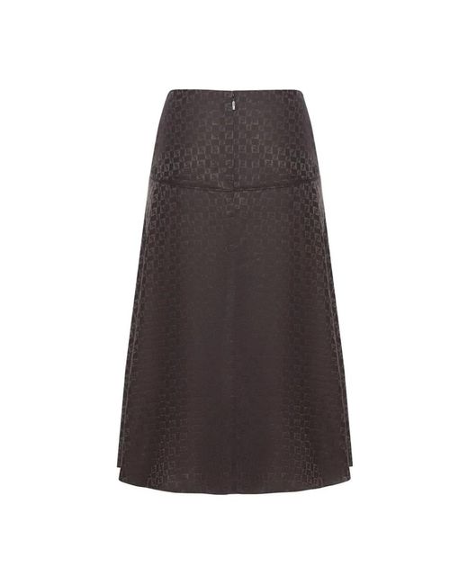 Fendi Ff Monogram Midi Rok in het Brown