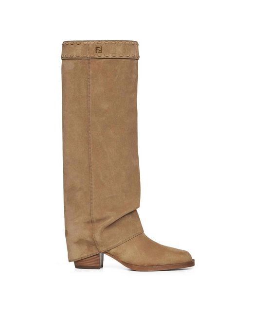 Fendi Brown High Boots